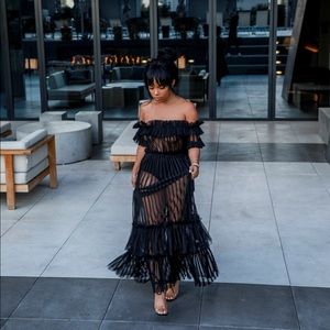 NWT Black Off the Shoulder Dress